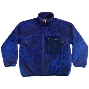 Patagonia Retro-X Deep Pile Fleece Jacket Blue Kids S (8)